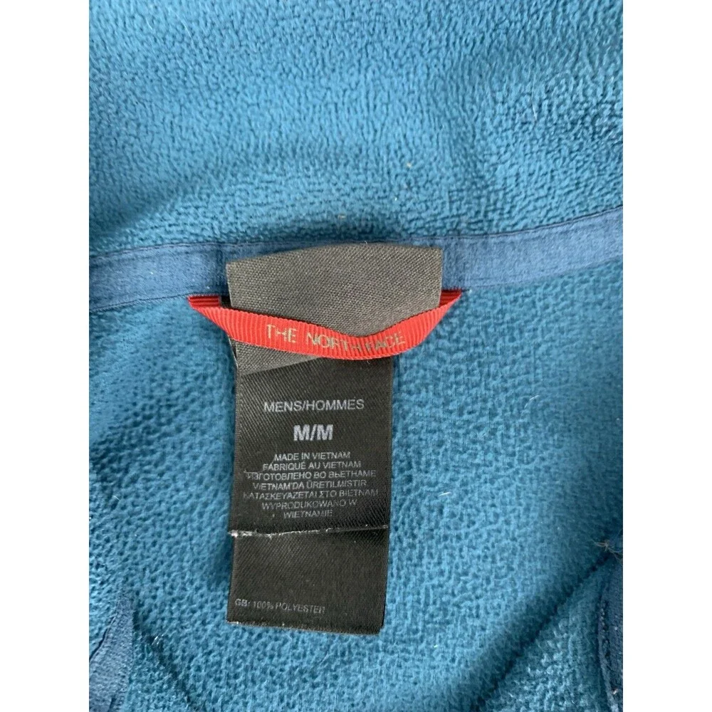 The North Face 1/4 Zip Fleece Pullover Sweater, Teal Green, Men’s Size Medium